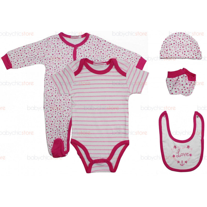 Complete Love Bodysuit and Romper Set - 1 Month