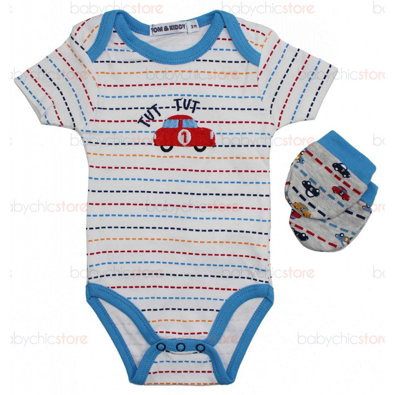 Conjunto Completo Body y Pijama Car - 1 Mes