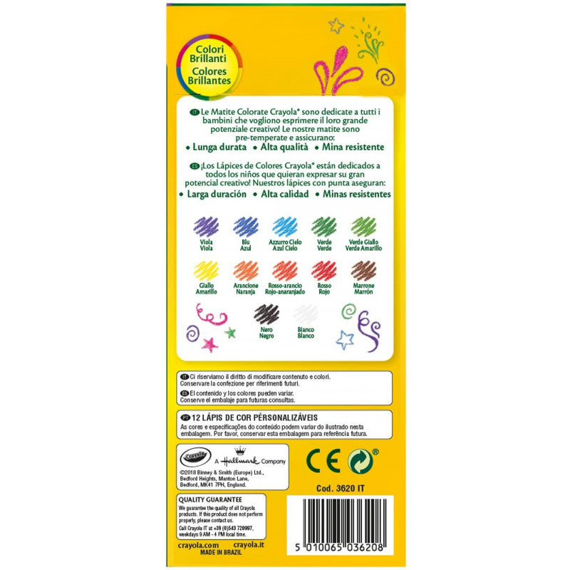 Set of 12 Crayola Colored Pencils