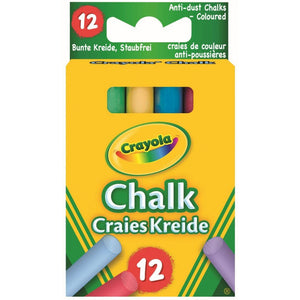 12 tizas a prueba de polvo Crayola