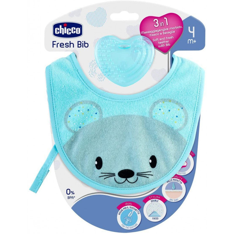 Chicco Blue Teether Bib