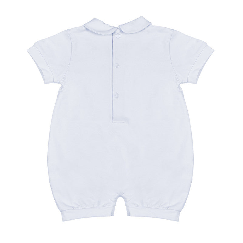 Nanan Blue Romper with Bear and Balloons - 6 Months