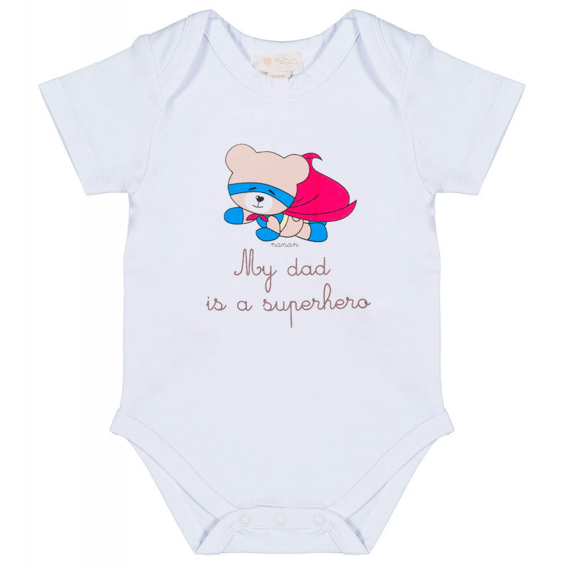 Nanan "My Dad is a Superhero" Baby Bodysuit - 1 Month