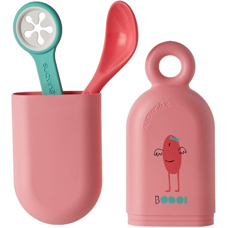 Suavinex Travel Cutlery Set - MLife Pink