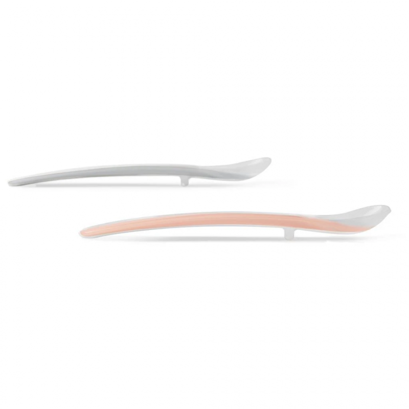 Set of 2 Silicone Spoons - Grey Pink