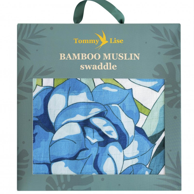 Muselinas Tommy Lise Bamboo Azure Blossom