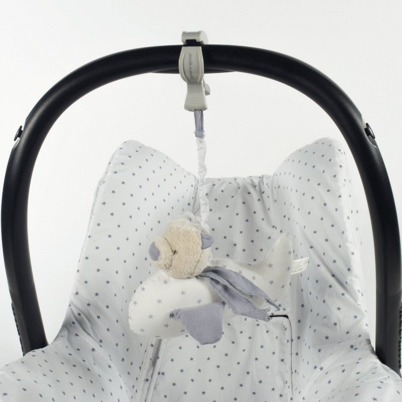 Musikalischer Teddybär im Flugzeug - Blau