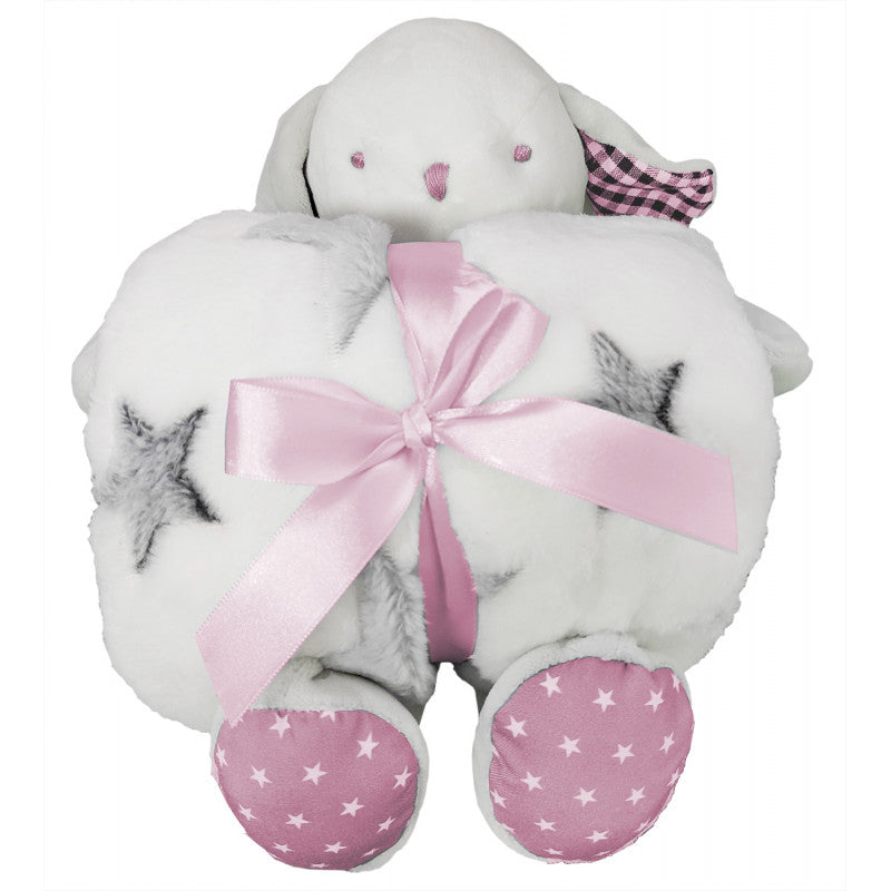 Peluche con Manta Rosa