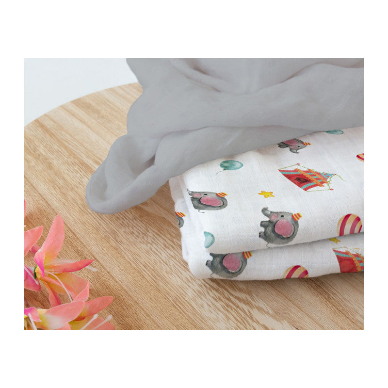 Kiokids - Set 2 Mussole di Cotone - Grigio
