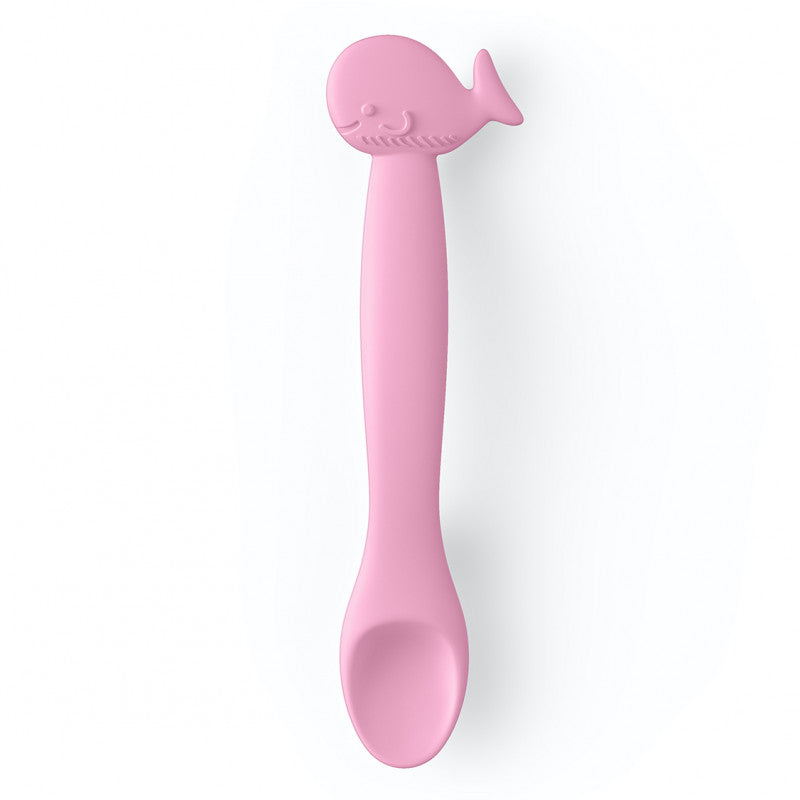 Silikonlöffel für Babys +4 Monate - Rosa