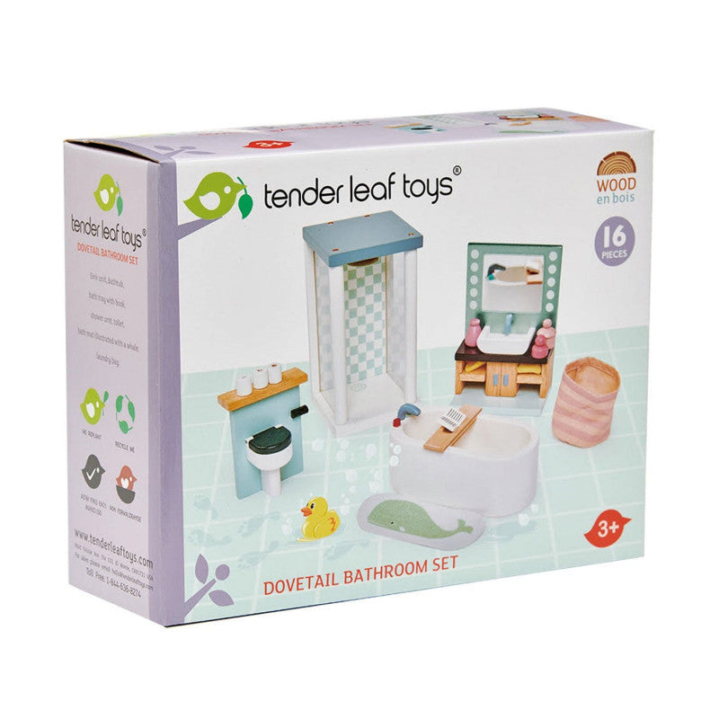 Set de Muebles de Baño para Casa de Muñecas
