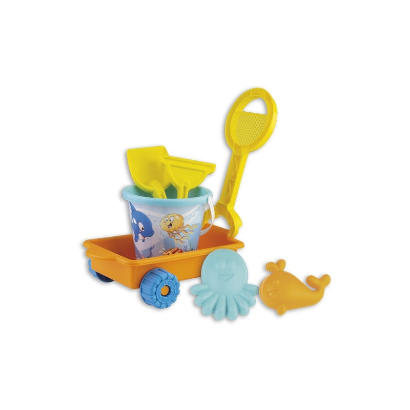 Carrito con set de juguetes de playa