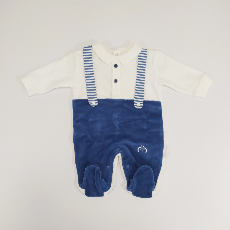 Pelele de Terciopelo con Bordado 6/9 MESES