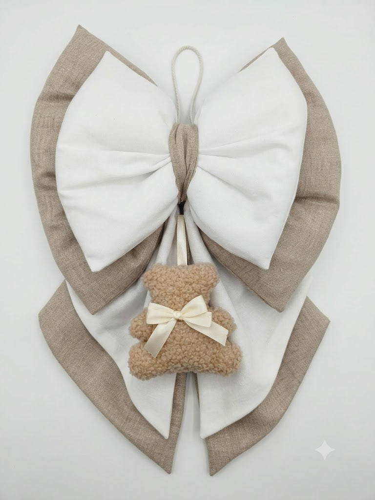 Fiocco Nascita Orsetto Peluche